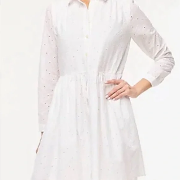 long cotton midi dress Polka Dot Stretch Cotton Empire Midi Dress main image 1